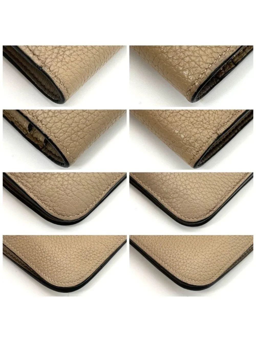 Hermes Dogon GM Taurillon Clemence Beige Gold Wallet